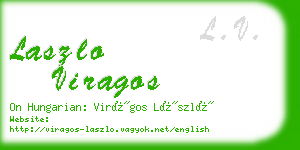 laszlo viragos business card